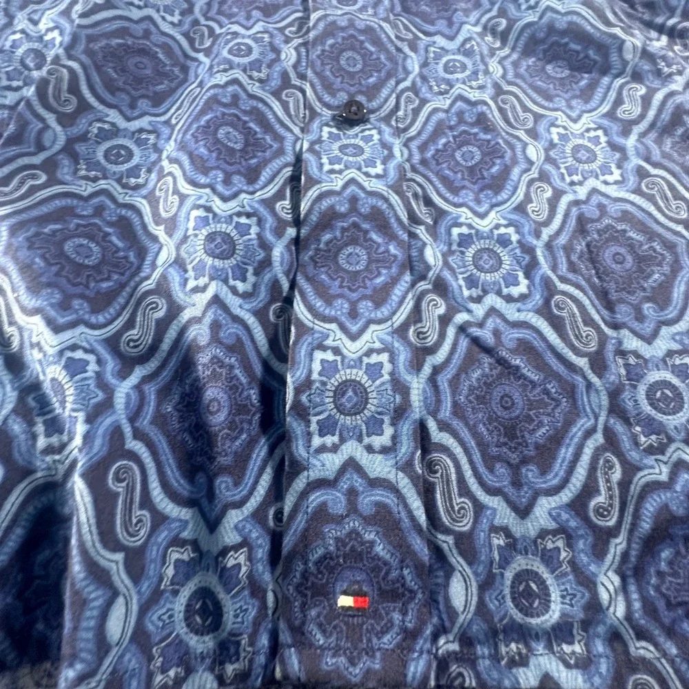 Vintage Tommy Hilfiger Y2K Paisley Button Up Shirt Mens Large 100s 2-Ply Cotton
